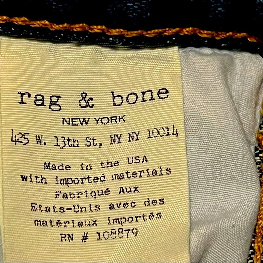 RAG & BONE JEAN The Skinny Capistrano Jeans Size 26 - Picture 11 of 13